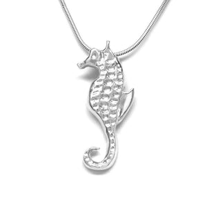 Sterling Silver Seahorse Pendant Necklace 18 L. - Michele Benjamin - Jewelry Design Fine Jewelry Necklaces - Sterling Silver