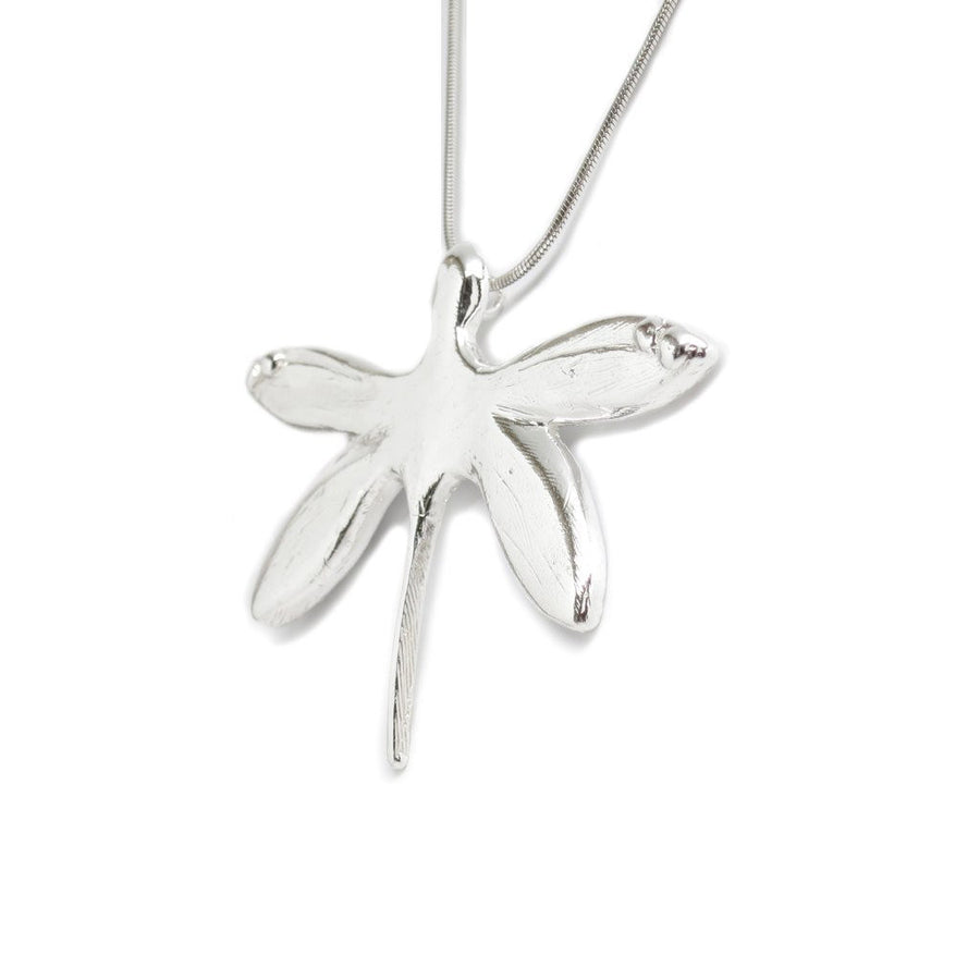 Sterling Silver Dragonfly Pendant Necklace 18 In. Size XL - Michele Benjamin - Jewelry Design Fine Jewelry Necklaces - Sterling Silver