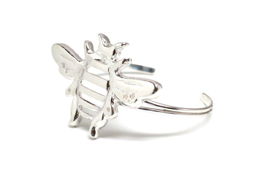 Sterling Silver Bumblebee Cuff Statement Bracelet - Michele Benjamin - Jewelry Design Fine Jewelry Bracelets - Sterling Silver