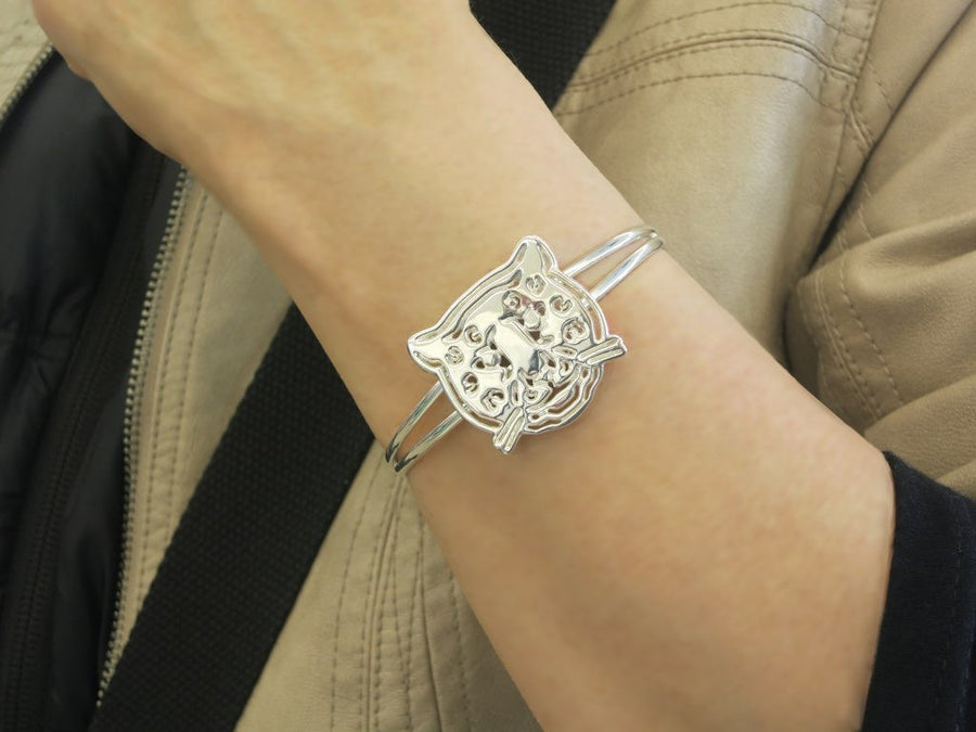 Sterling Silver Leopard Cuff Bracelet - Michele Benjamin - Jewelry Design Fine Jewelry Bracelets - Sterling Silver