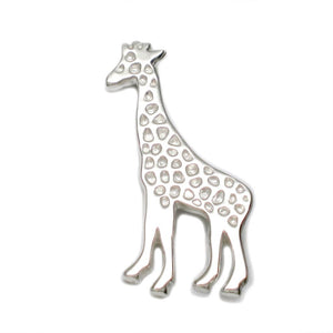 Sterling Silver Giraffe Scarf Tie Lapel Pin Brooch Men Women - Michele Benjamin - Jewelry Design Fine Jewelry - Pins