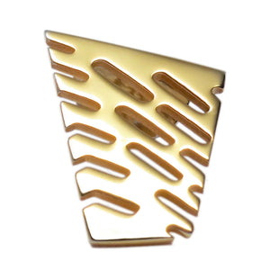 18K Gold Vermeil Small Abstract II Lapel Tie Pin - Michele Benjamin - Jewelry Design Fine Jewelry - Pins