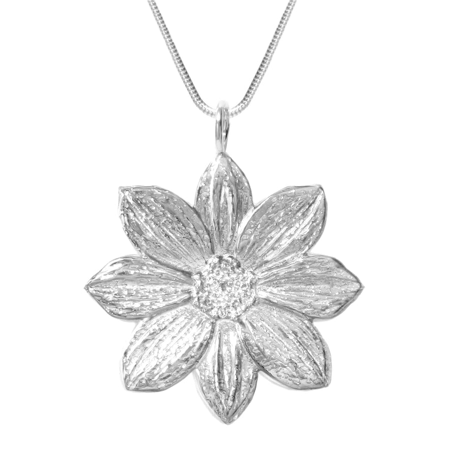 Sterling Silver Mystic Illusion Dahlia Statement Necklace - Michele Benjamin - Jewelry Design Fine Jewelry Necklaces - Sterling Silver