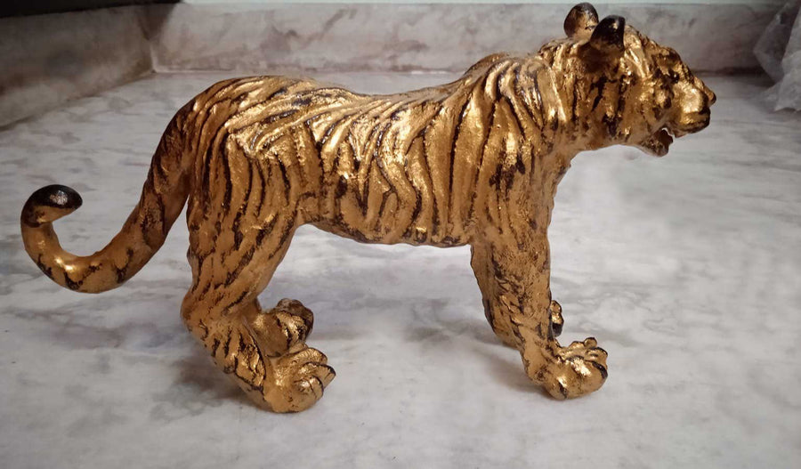 Splendid Tiger Solid Bronze Sculpture, 3D Animal Fine Art by Michele Benjamin - Michele Benjamin - Jewelry Design