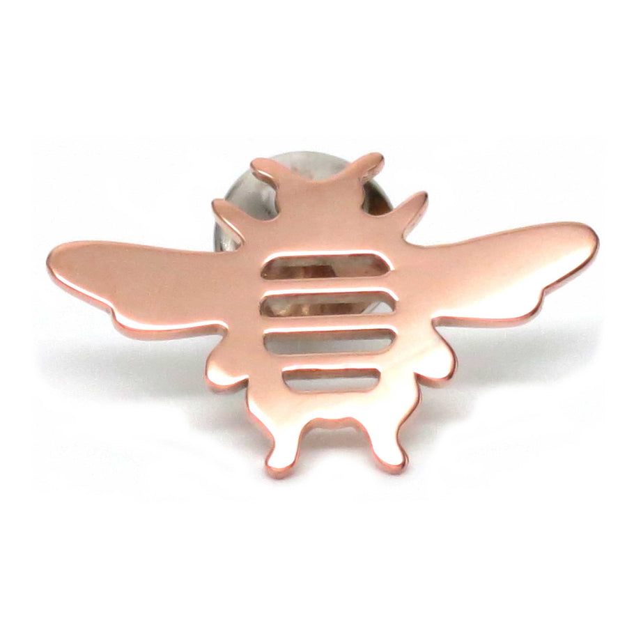 Sterling Silver Bee Tie Lapel Pin Brooch- Men's Women's Unisex - Michele Benjamin - Jewelry Design