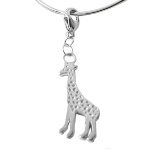 Sterling Silver Giraffe Charm Necklace, 18 inch L. - Michele Benjamin - Jewelry Design Fine Jewelry Charms - Sterling Silver
