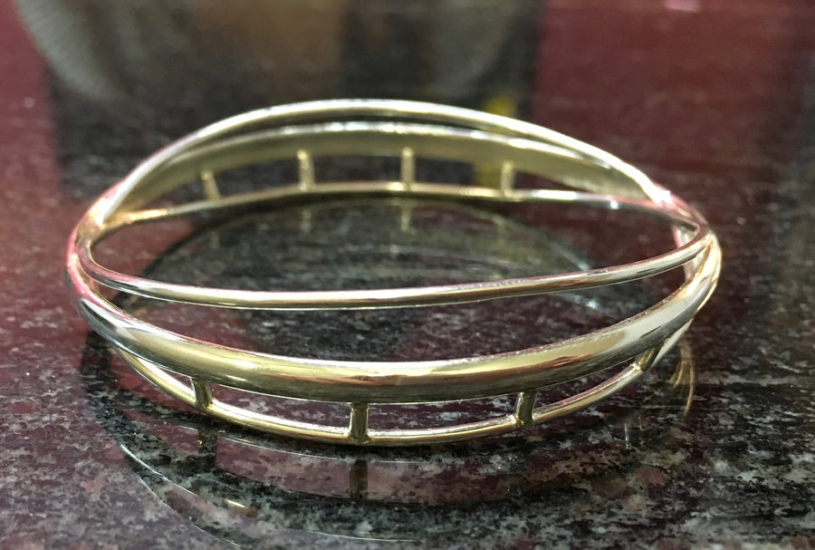 Sterling Silver Cage Bangle Bracelet, Women's Wrist Size Small 6.5 - Michele Benjamin - Jewelry Design Fine Jewelry Bracelets - Sterling Silver