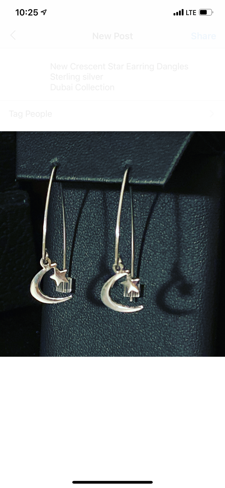Sterling Silver Tiny "Crescent Star" D Hook Dangle Earrings 1 1/2 inch L - Michele Benjamin - Jewelry Design Fine Jewelry - Sterling Silver Earrings