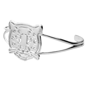 Sterling Silver Leopard Wide Cuff Bracelet - Michele Benjamin - Jewelry Design Fine Jewelry Bracelets - Sterling Silver