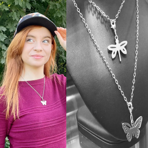 Butterfly Necklace by Michele Benjamin commissioned by Central Park Conservancy, Made in New York City, Ships worldwide.