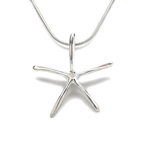 Sterling Silver Starfish Pendant Necklace 18 in. L - Michele Benjamin - Jewelry Design Fine Jewelry Necklaces - Sterling Silver