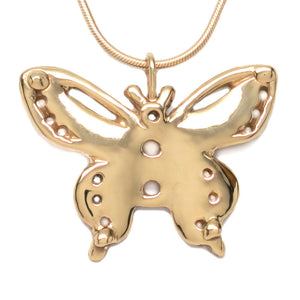 18K Gold Plated Bronze Butterfly Pendant Necklace 18 inch L - Michele Benjamin - Jewelry Design Fashion Jewelry Necklaces - No Gemstones