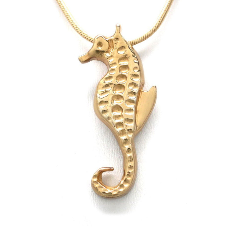 Seahorse Pendant 18K Gold Plated Sterling Silver Necklace 18 in. L - Michele Benjamin - Jewelry Design Fine Jewelry Necklaces - Vermeil