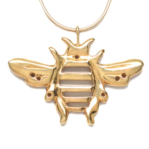 18K Gold Plated Sterling Silver Bumblebee Necklace - Michele Benjamin - Jewelry Design Fine Jewelry Necklaces - Vermeil