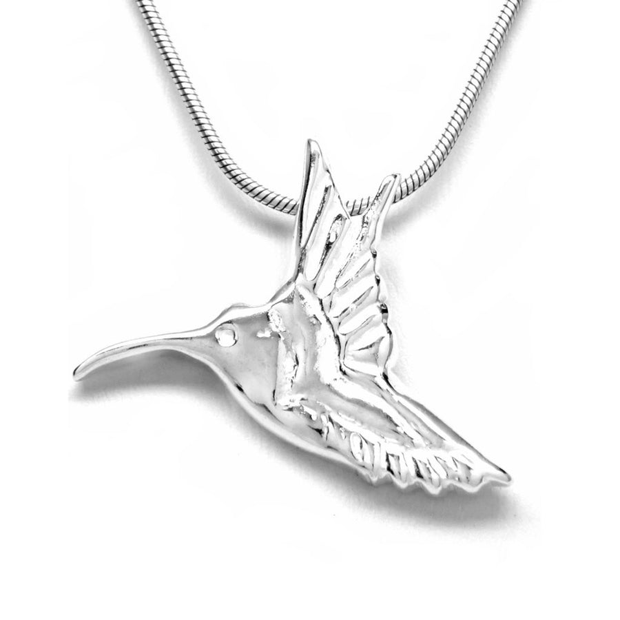 Sterling Silver Hummingbird Pendant Necklace - Michele Benjamin - Jewelry Design Fine Jewelry Necklaces - Sterling Silver