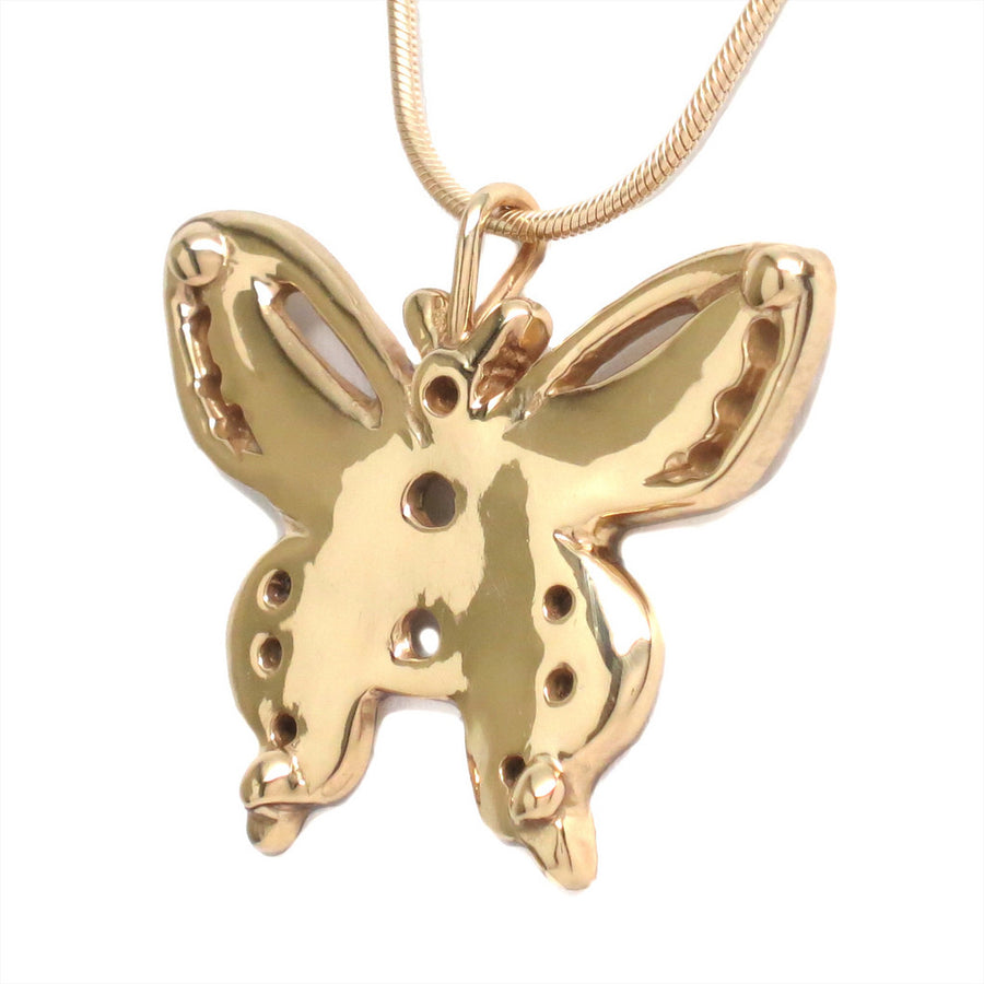 18K Gold Plated Bronze Butterfly Pendant Necklace 18 inch L - Michele Benjamin - Jewelry Design Fashion Jewelry Necklaces - No Gemstones