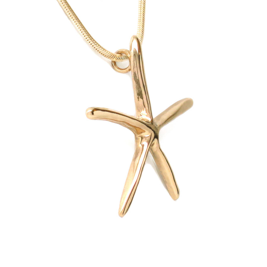 18K Yellow Gold Plated Sterling Silver Starfish Necklace 18L - Michele Benjamin - Jewelry Design Fine Jewelry Necklaces - Vermeil