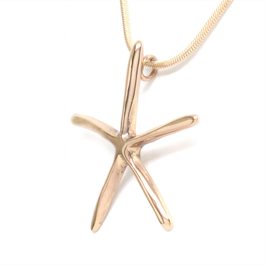 18K Yellow Gold Plated Sterling Silver Starfish Necklace 18L - Michele Benjamin - Jewelry Design Fine Jewelry Necklaces - Vermeil