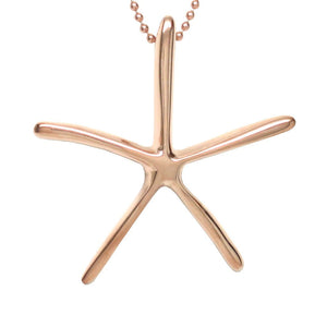 18K Rose Gold Plated Sterling Silver Starfish Pendant Necklace - Michele Benjamin - Jewelry Design Fine Jewelry Necklaces - Vermeil