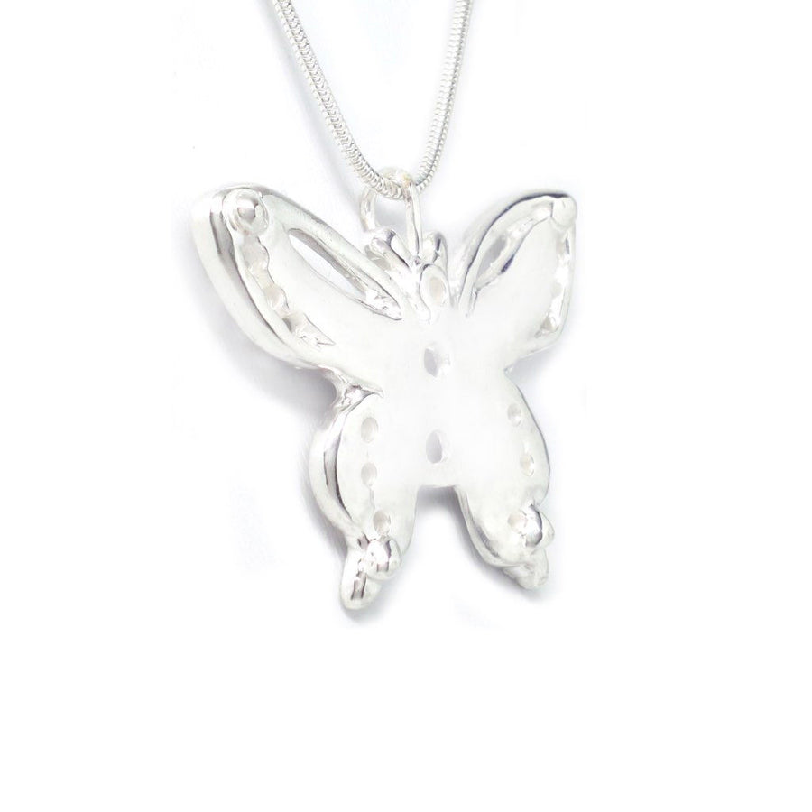Sterling Silver Butterfly Pendant Necklace 18L - Michele Benjamin - Jewelry Design Fine Jewelry Necklaces - Sterling Silver