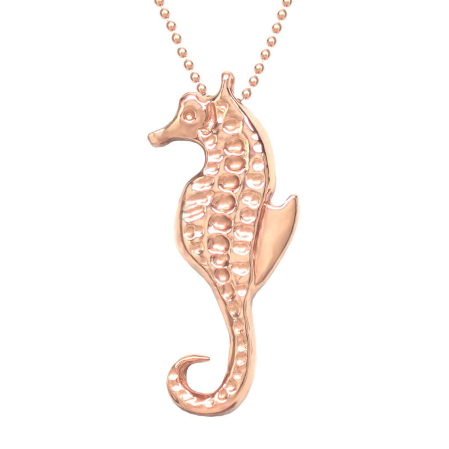 18K Rose Gold Vermeil Seahorse Pendant Necklace - Michele Benjamin - Jewelry Design Fine Jewelry Necklaces - Vermeil
