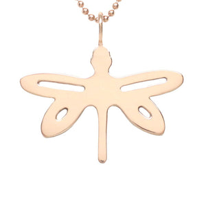 18K Rose Gold Plated Sterling Silver Dragonfly Necklace - Michele Benjamin - Jewelry Design Fine Jewelry Necklaces - Vermeil