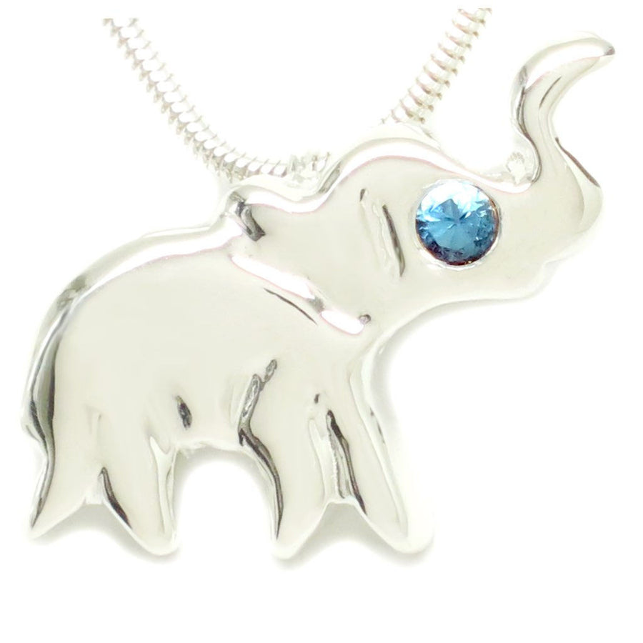 Blue topaz 2025 elephant necklace
