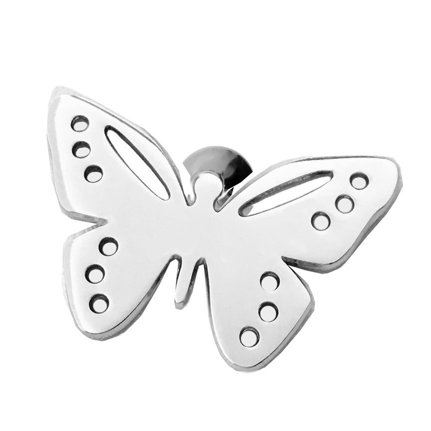 Sterling Silver Butterfly Lapel Pin Brooch - Michele Benjamin - Jewelry Design Fine Jewelry - Pins