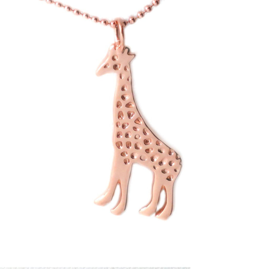 18K Rose Gold Plated Sterling Silver Giraffe Pendant Necklace - Michele Benjamin - Jewelry Design Fine Jewelry Necklaces - Vermeil