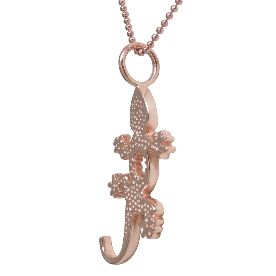 18K Rose Gold Plated Sterling Silver Sun Lizard Gecko Necklace - Michele Benjamin - Jewelry Design Fine Jewelry Necklaces - Vermeil