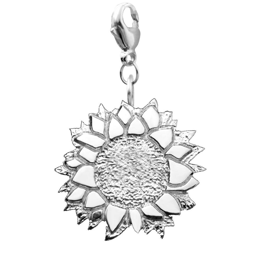 Sterling Silver Sunflower Charm Necklace 18 in. L - Michele Benjamin - Jewelry Design Fine Jewelry Necklaces - Sterling Silver