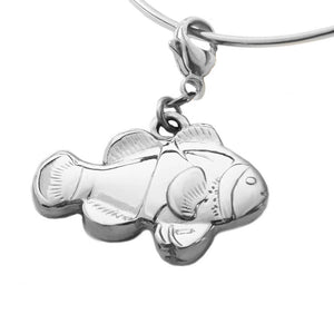 Sterling Silver Clownfish 3D Charm Necklace - Michele Benjamin - Jewelry Design Fine Jewelry Charms - Sterling Silver
