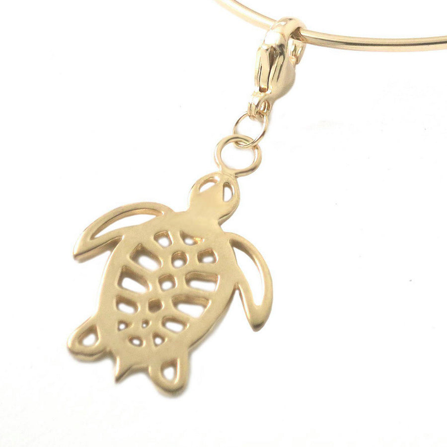 18K Gold Plated Sterling Silver Sea Turtle Tortoise Charm - Michele Benjamin - Jewelry Design Fine Jewelry Charms - Vermeil