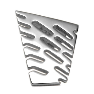 Sterling Silver Small Abstract II Lapel Tie Pin - Michele Benjamin - Jewelry Design Fine Jewelry - Pins