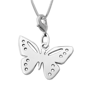 Sterling Silver Butterfly Charm Pendant Necklace 18 inch L - Michele Benjamin - Jewelry Design Fine Jewelry Charms - Sterling Silver