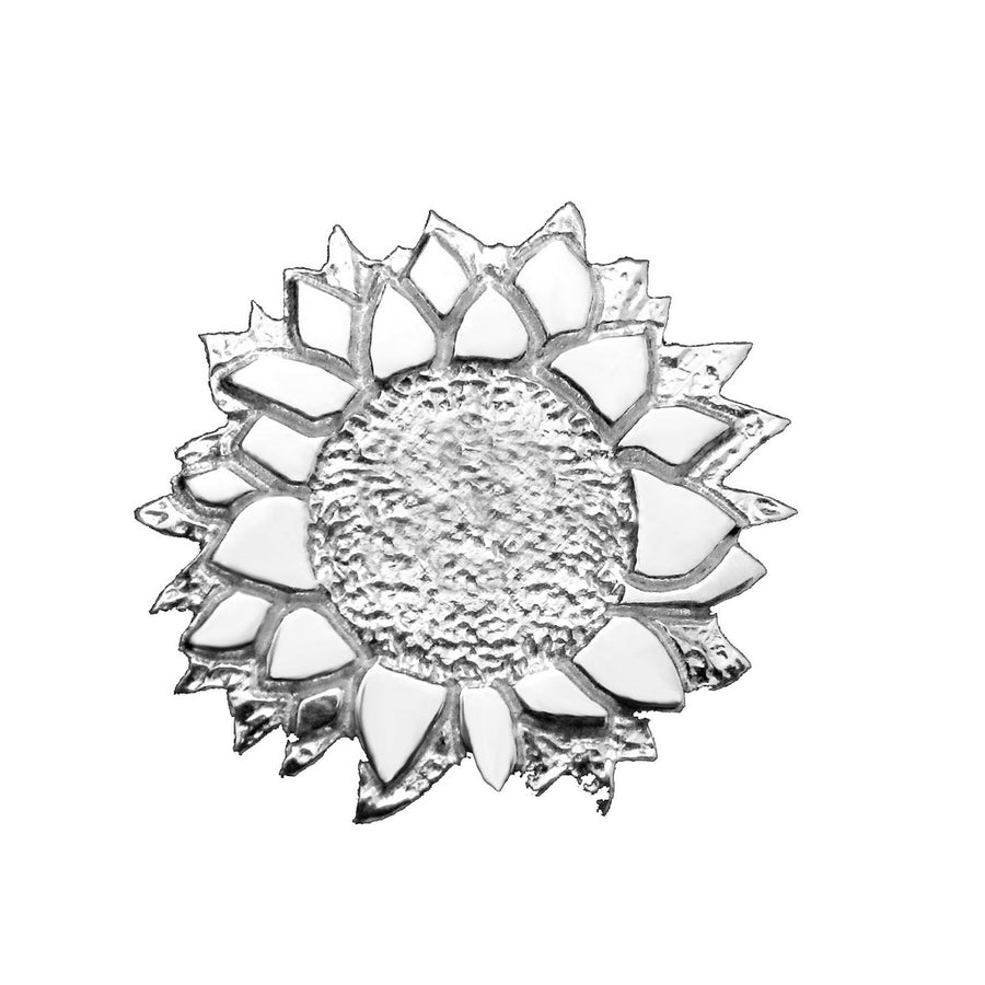 Sterling Silver Sunflower Lapel Pin Brooch - Michele Benjamin - Jewelry Design Fine Jewelry - Pins