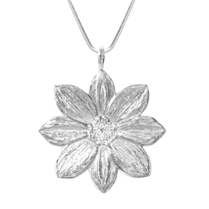 Sterling Silver Mystic Illusion Dahlia Statement Necklace - Michele Benjamin - Jewelry Design Fine Jewelry Necklaces - Sterling Silver