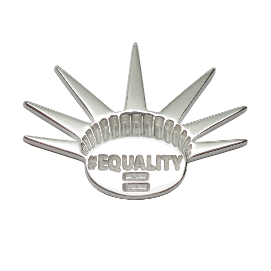 EQUALITY Sterling Silver Liberty Crown Lapel Pin Brooch Gender Neutral - Michele Benjamin - Jewelry Design Fine Jewelry - Pins