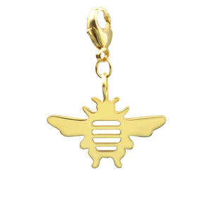 18K Gold Plated Sterling Silver Bee Charm - Michele Benjamin - Jewelry Design Fine Jewelry Charms - Vermeil