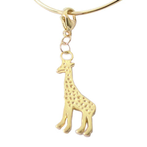 18K Gold Plated Sterling Silver Giraffe Charm Necklace - Michele Benjamin - Jewelry Design Fine Jewelry Charms - Vermeil