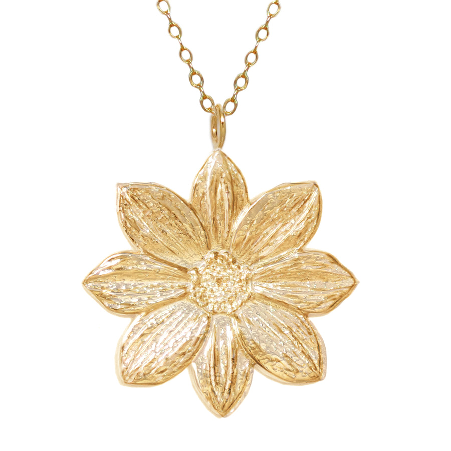18K Gold Plated Sterling Silver Vermeil Mystic Illusion Dahlia Necklace - Michele Benjamin - Jewelry Design Fine Jewelry Necklaces - Vermeil