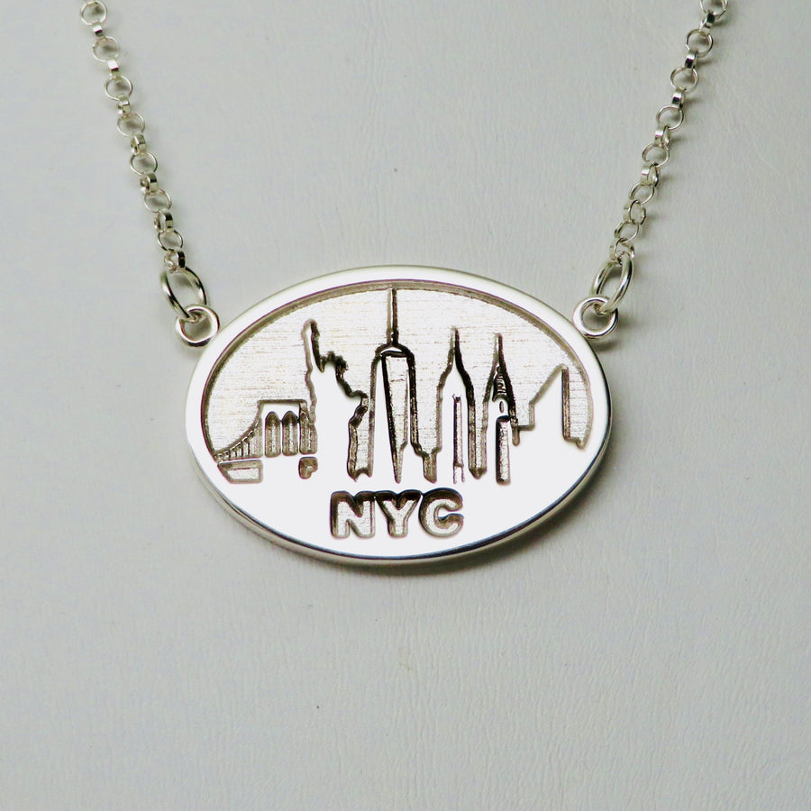 Sterling Silver "NYC SKYLINE" Festoon Statement Necklace - Michele Benjamin - Jewelry Design Fine Jewelry Necklaces - Sterling Silver