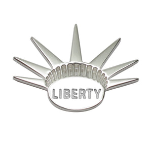 LIBERTY Sterling Silver Crown Lapel Pin Brooch Gender Neutral - Michele Benjamin - Jewelry Design Fine Jewelry - Pins