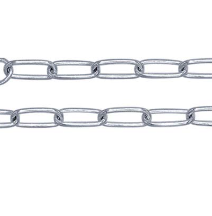 Sterling Silver Elongated Oval Cable Paper Clip Chain 18” L - Michele Benjamin - Jewelry Design Fine Jewelry - Sterling Silver Chains