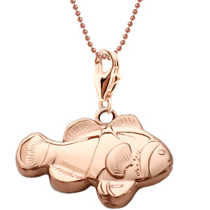 18K Rose Gold Plated Sterling Silver Clownfish Charm Necklace 18 in. - Michele Benjamin - Jewelry Design Fine Jewelry Charms - Vermeil