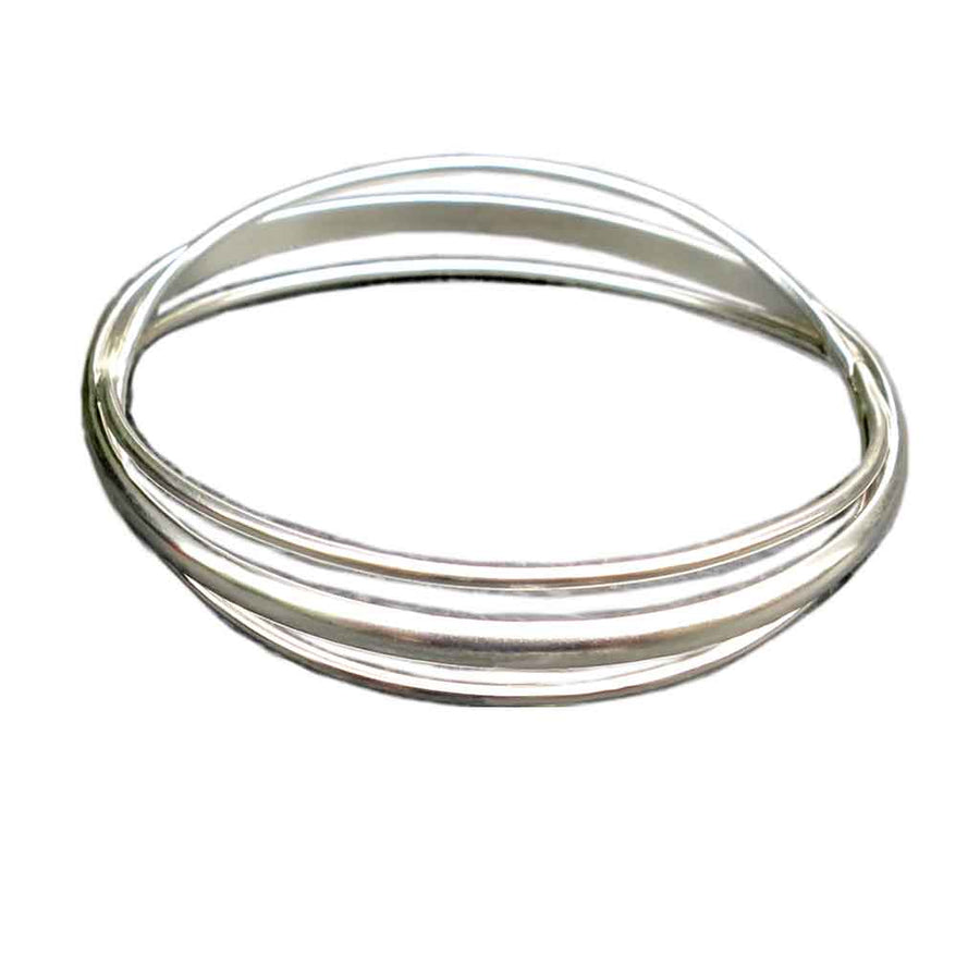 Sterling Silver 3-Ring Bangle Bracelet, Women's Size 6.5 - Michele Benjamin - Jewelry Design Fine Jewelry Bracelets - Sterling Silver