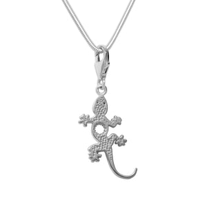 Sterling Silver Sun Lizard Gecko Dainty Charm Necklace - Michele Benjamin - Jewelry Design Fine Jewelry Charms - Sterling Silver
