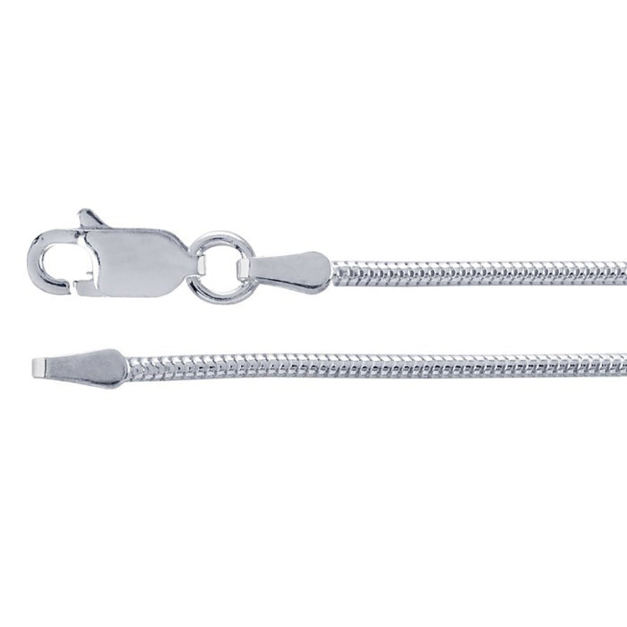 Bolenvi Snake Chain Necklace - 3mm 18-inch Stainless Steel Chain For Charms, Women & Men