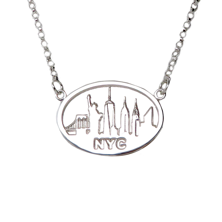 Sterling Silver "NYC SKYLINE" Festoon Statement Necklace - Michele Benjamin - Jewelry Design Fine Jewelry Necklaces - Sterling Silver