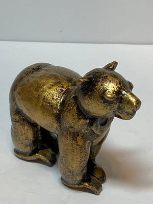 Sun Bear Wildlife Small Bronze Art Sculpture - side view left
